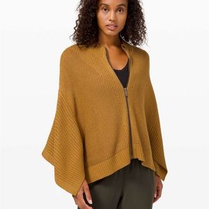Lululemon: Spiced Brown Softer Still Wrap / Sweater Cardigan /